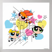 Powerpuff Girls Townsville Pattern Poster (Vorne)