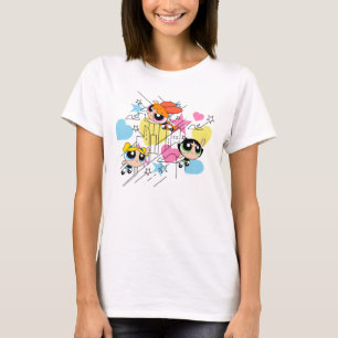 Powerpuff Girls Townsville Pattern T-Shirt