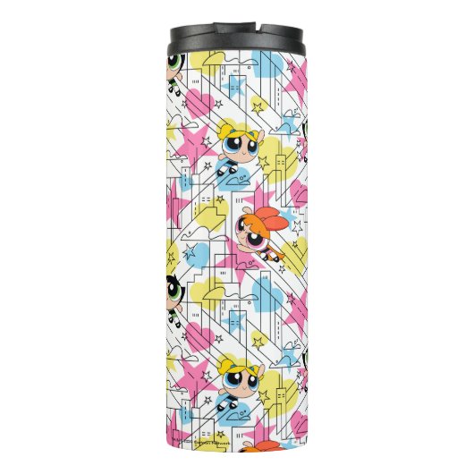 Powerpuff Girls Townsville Pattern Thermosbecher (Rückseite)