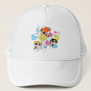 Powerpuff Girls Townsville Pattern Truckerkappe