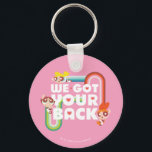 Powerpuff Girls: Wir Got deinen Rücken Schlüsselanhänger<br><div class="desc">Die Powerpuff-Girls | Blossom,  Blasen und Buttercup fliegen um die Worte "Wir Got deinen Rücken".</div>