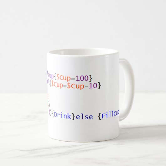 PowerShell Kaffee-Skript-Tasse Kaffeetasse (VorderseiteRechts)