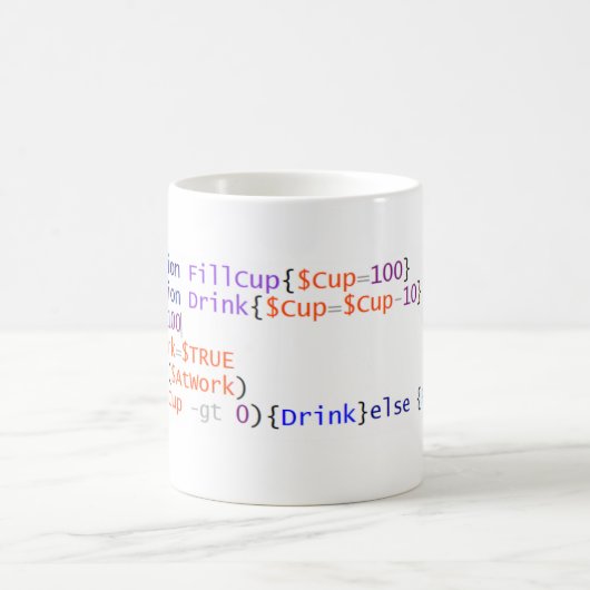 PowerShell Kaffee-Skript-Tasse Kaffeetasse (Mittel)