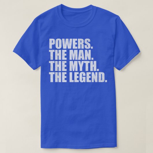PowersPowersPowers Power mit Familiennamen - Power T-Shirt (Design vorne)