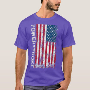 Powerstroke Burning Diesel American Flag T-Shirt