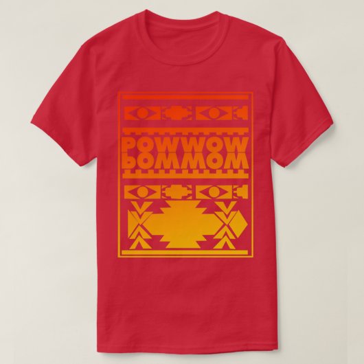 PowerWow Native American Pattern Design T-Shirt (Design vorne)