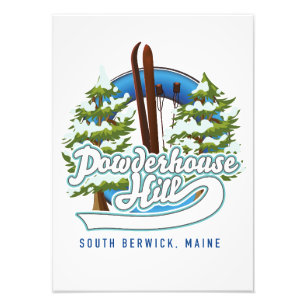 Powhouse Hill South berwick maine ski logo Fotodruck