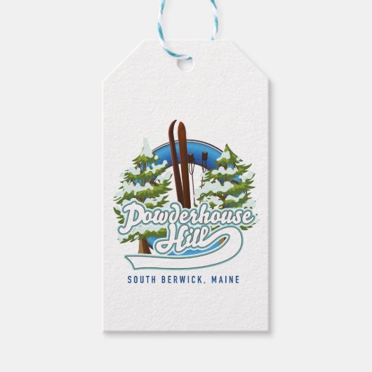 Powhouse Hill South berwick maine ski logo Geschenkanhänger (Vorderseite)