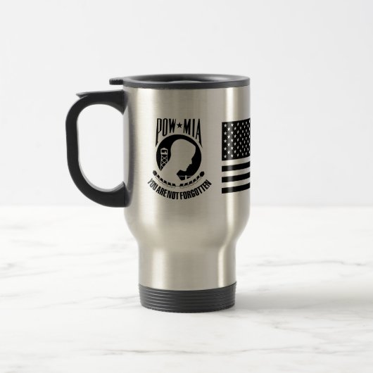 POWMIA USA FLAGGE Kaffee-Tasse Reisebecher (Links)