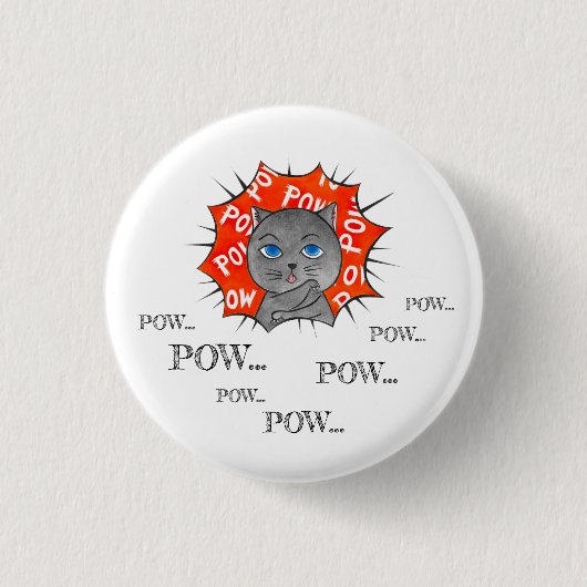 POWPOWCat Tote Bag Button (Vorderseite)