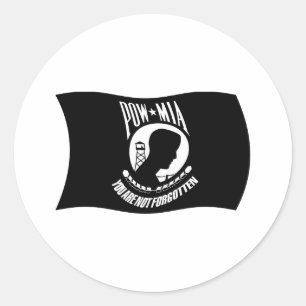 POW's & MIA's Flaggenaufkleber Runder Aufkleber