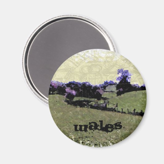 Powys Doodle Magnet (Vorderseite/Rückseite)