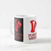 Powys Medium-Tasse (Logo 3) Kaffeetasse (Vorderseite Links)