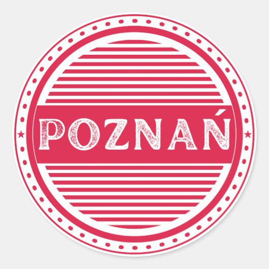 Poznan City Pride Emblem – Polish Identity Runder Aufkleber (Vorderseite)