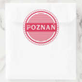Poznan City Pride Emblem – Polish Identity Runder Aufkleber (Tasche)
