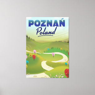 Poznań Polen Reiseplakat. Leinwanddruck