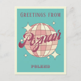 Poznań Posen Polnischer Urlaubsort Retro Postkarte