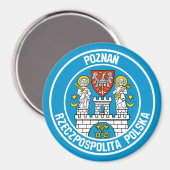 Poznań RundEmblem Magnet (Vorderseite/Rückseite)