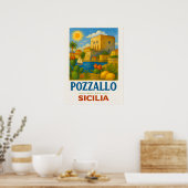 Pozzallo Sicilia featuring La Torre Cabrera Poster (Küche)
