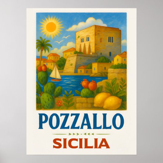 Pozzallo Sicilia featuring La Torre Cabrera Poster (Vorne)