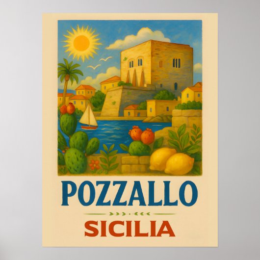 Pozzallo Sicilia featuring La Torre Cabrera Poster (Vorne)