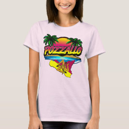 Pozzallo Sicilia Sonnenuntergang mit Palms T - Shi T-Shirt