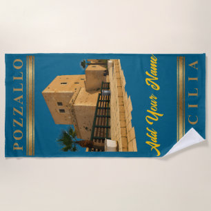 Pozzallo Sicilia Torre Cabrera Strandtuch