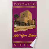 Pozzallo Sicilia Torre Cabrera Strandtuch (Vorderseite)