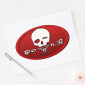 Pozzer Red Ovaler Aufkleber (Umschlag)