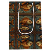 PP 572 Steampunk Fish 1 of 3 Mittlere Geschenktüte (Rückseite)