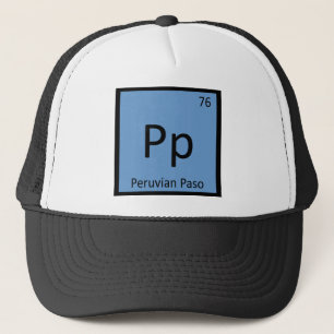 Pp - Peruanischer Paso Chemie-Element-Symbol-T-Shi Truckerkappe