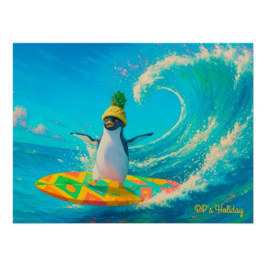 PP the Penguin – Surfing the Wave Poster (Vorderseite)