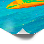 PP the Penguin – Surfing the Wave Poster (Ecke)