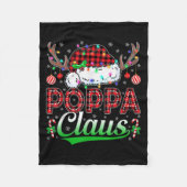 Ppa Claus Christmas Lights Matching Family Xmas Pa Fleecedecke (Vorderseite)