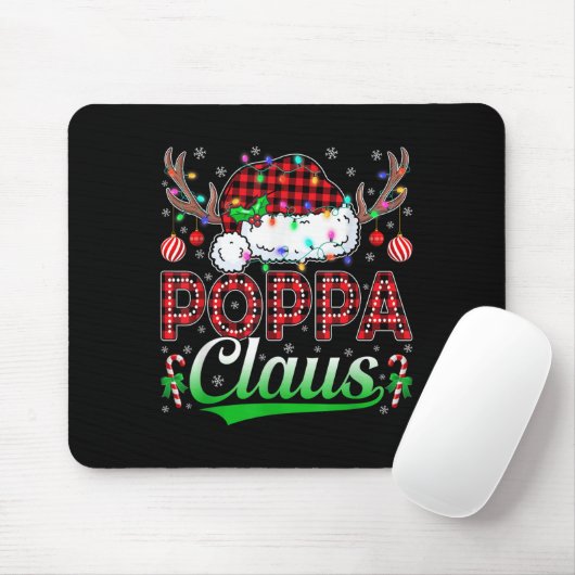 Ppa Claus Christmas Lights Matching Family Xmas Pa Mousepad (Mit Mouse)