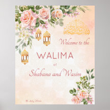 Ppastel cream roses Moroccan lanterns welcome