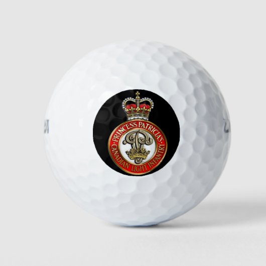 PPCLI Cap Badge Black Background Golfball (Vorderseite)