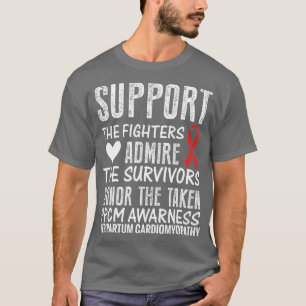ppcm Herz-Krankheit-Bewusstsein Frauen rotes Band T-Shirt