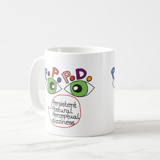 PPD-Bewusstseinsstörung Schwindelgefühl Tasse (Vorderseite Links)