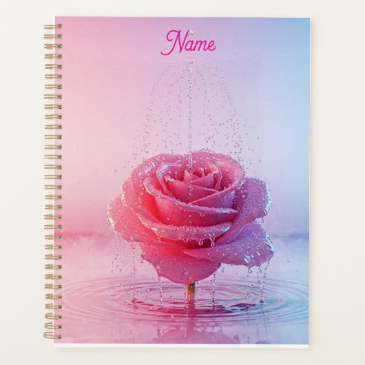 PPink Water Rose Planner Planer (Vorderseite)