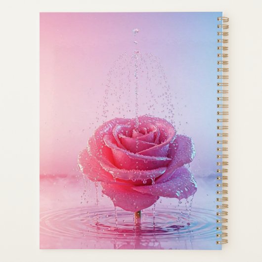 PPink Water Rose Planner Planer (Rückseite)