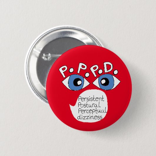 PPPD Persistentes orales perzeptives Schwindelgefü Button (Vorne & Hinten)