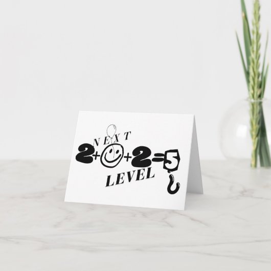 PPPYY EWW LEVELLL New Year Cards Dankeskarte (Vorderseite)