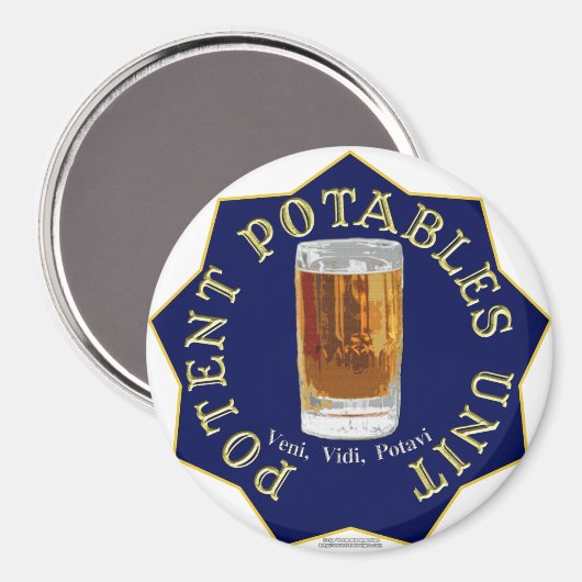 PPU (Potent Potables Unit) (blau) Magnet (Vorderseite/Rückseite)