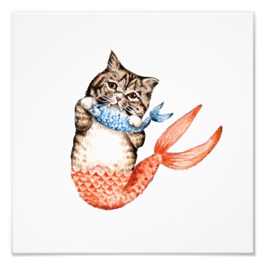 Ppurmaid Cat Mermaid Fotodruck (Vorne)