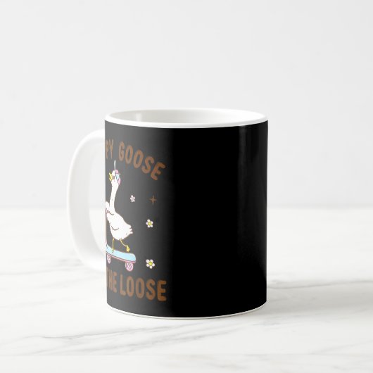 Ppy Goose On The Loose Funny Birthday Matching Fam Kaffeetasse (Vorderseite Links)