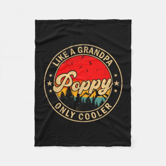 Ppy Like A Grandpa Only Cooler Retro For Papa Gran Fleecedecke (Vorderseite)