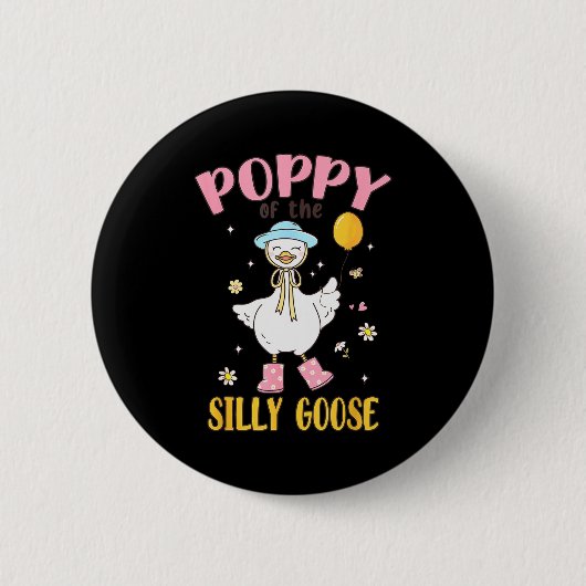 Ppy Of The Silly Goose First Birthday Family Match Button (Vorderseite)