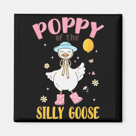 Ppy Of The Silly Goose First Birthday Family Match Magnet (Vorne)