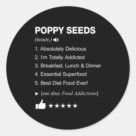 Ppy Seeds Definition Meaning Funny Runder Aufkleber (Vorderseite)